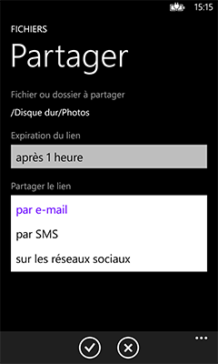 Application Ma Freebox pour Windows Phone