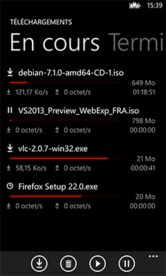 Application Ma Freebox pour Windows Phone