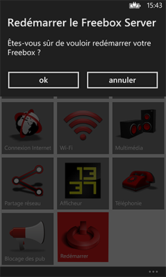 Application Ma Freebox pour Windows Phone