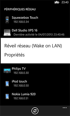 Application Ma Freebox pour Windows Phone