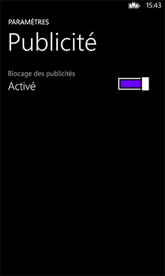 Application Ma Freebox pour Windows Phone