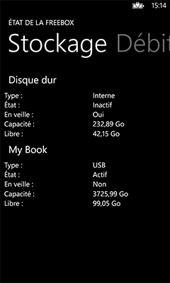 Application Ma Freebox pour Windows Phone