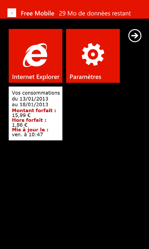 Mon compte Free Mobile - Notification